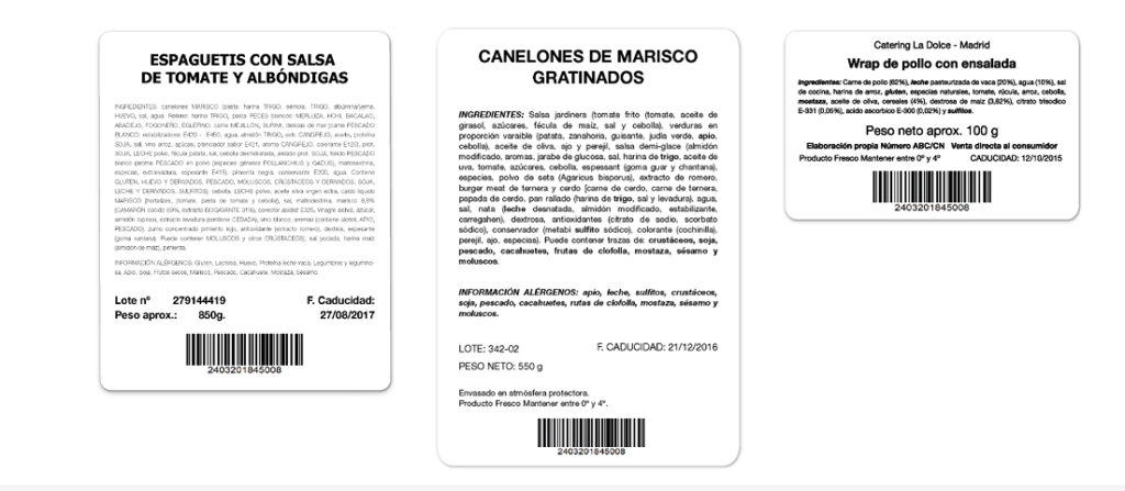 ejemplos etiquetas fecha de caducidad