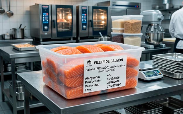 etiquetas de trazabilidad en cocina